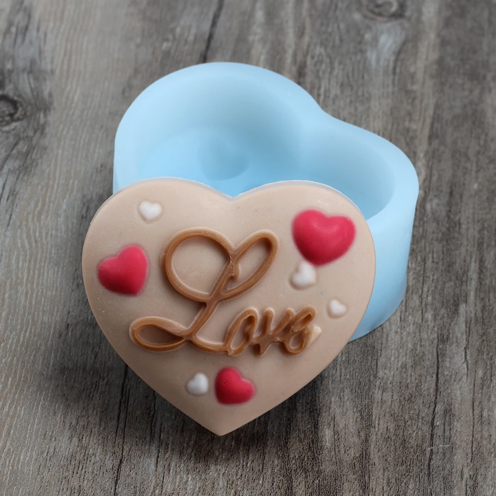 

Nicole Silicone Soap Mold Valentine Love Heart Shape DIY Handmade Resin Clay Chocolate Candy Mould