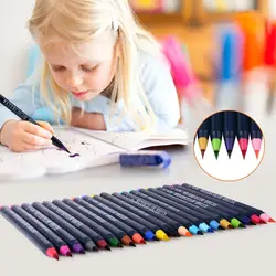 20 цветов фломастеры картина-раскраска каллиграфия манга маркер Кисти для детей ранняя живопись игрушки