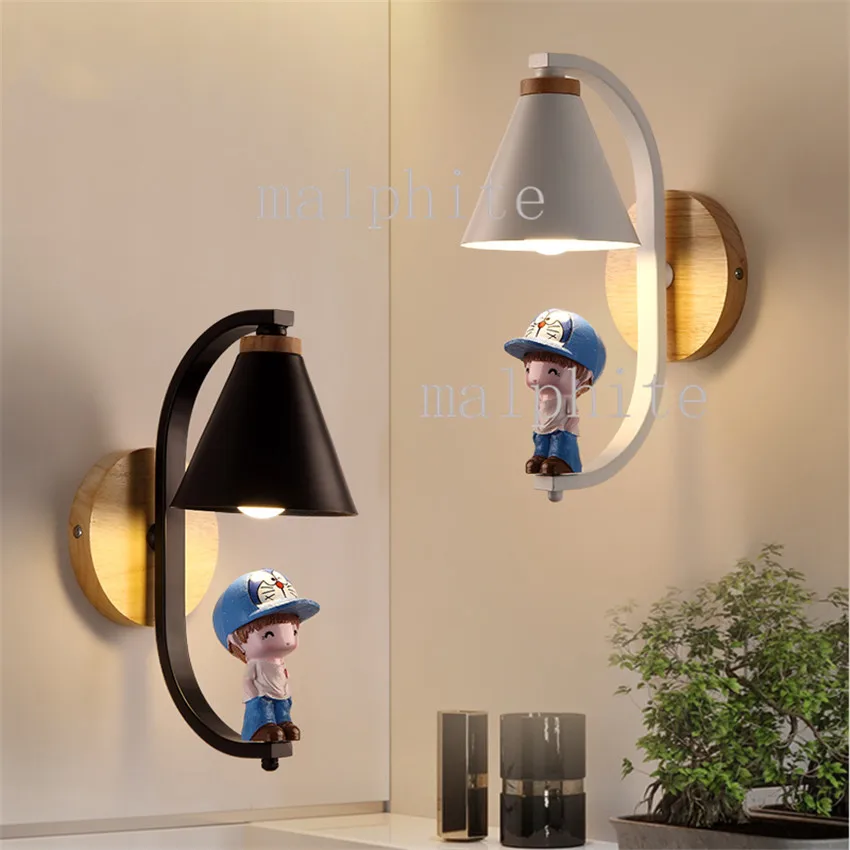 Nordic Style Cartoon Wall Lamp Lighting Bedroom Bedside Romantic Decor Lighs Luminaria Cafes Sconce LED Light Fixtures | Лампы и