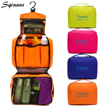 

Sqinans Waterproof Hanging Wash Toiletry Storage Bag Travel Cosmetic Makeup Organizer