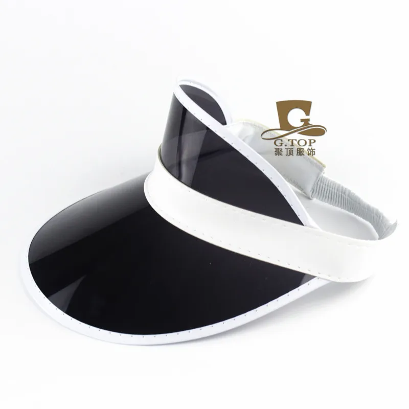 

24pcs Neon Sun Visor Peak Cap Clear Plastic Sunvisor Party Hat Festival Fancy Dress Poker Headband