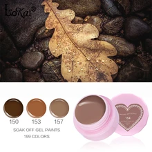 Lokai alta qualidade led tinta gel 6 ml chocolate cores embeber fora sem lascar fora ou rugas uv led prego pintura gel cor picareta 1(China)