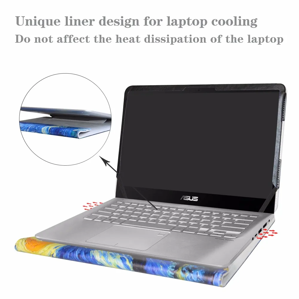 Защитный чехол Alapmk для 1" ноутбука Asus Q405UA/VivoBook S14 S410UA [не подходит к другим моделям]