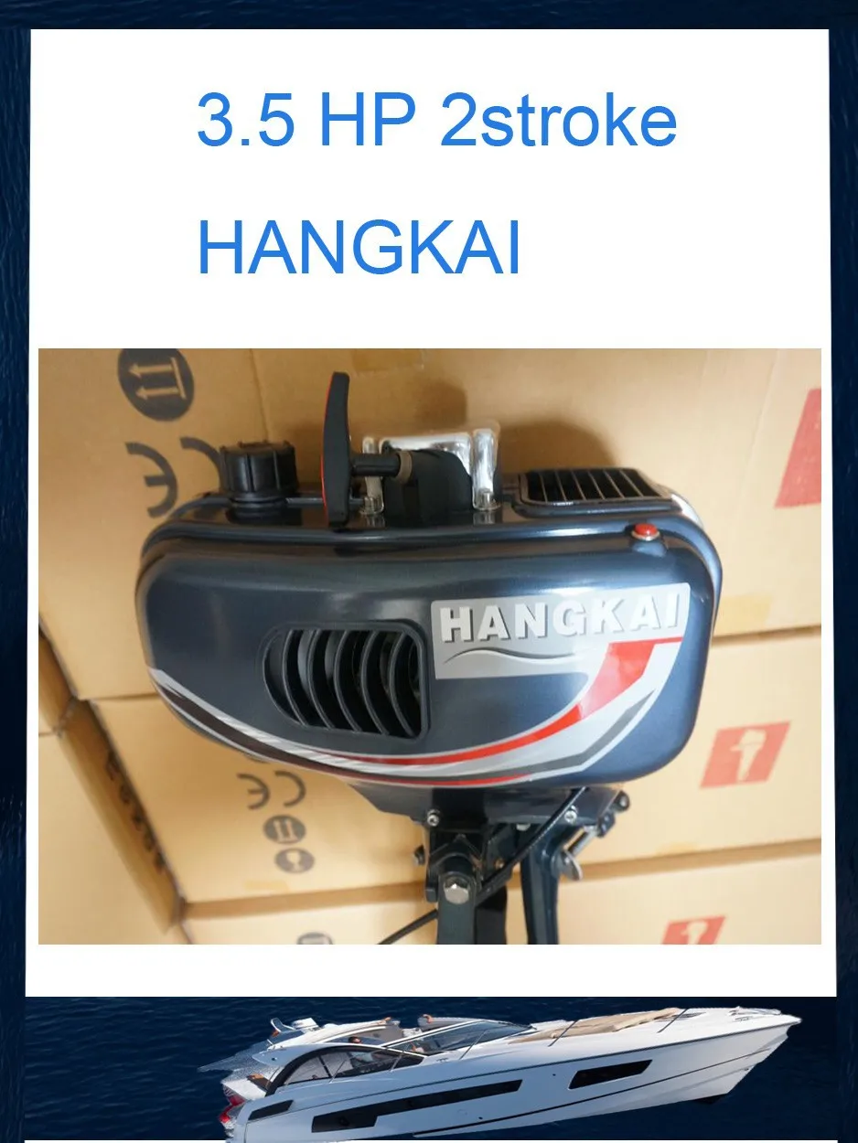 Заводская Hangkai 2-х тактный двигатель 3.5HP с водяным охлаждением качественная отделка лодочный мотор