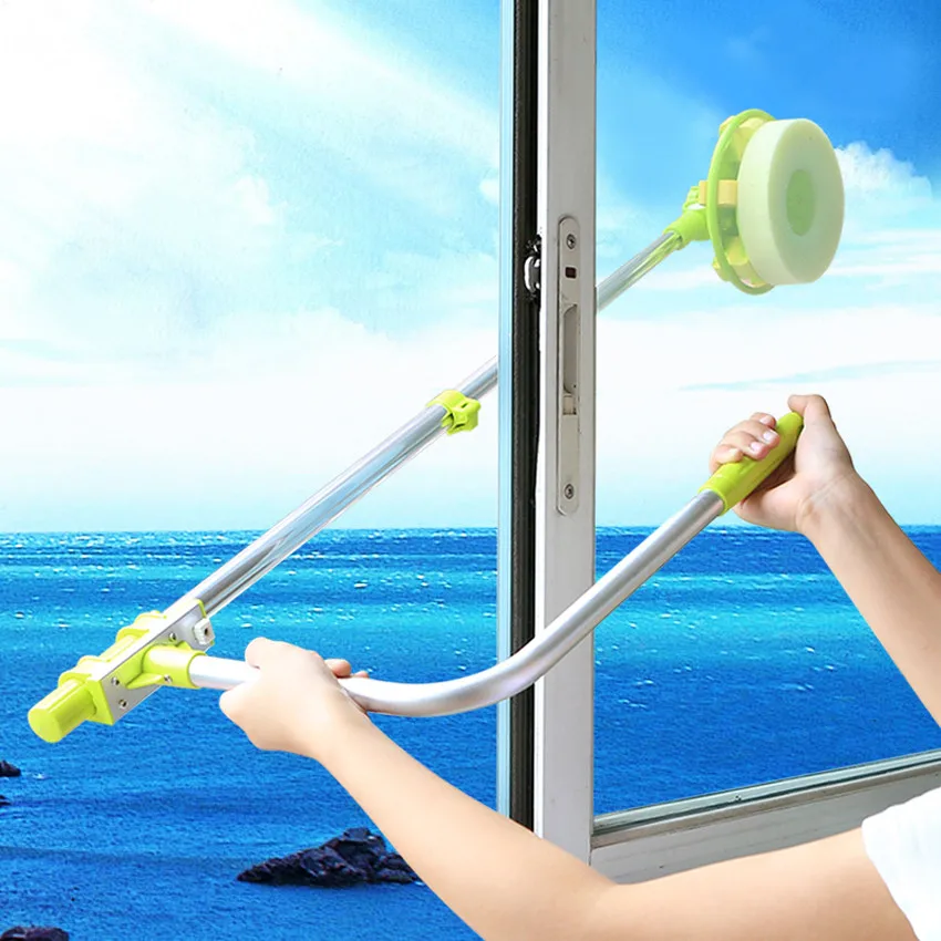 Squeegee For Window Cleaning Window Scrubber With U Bracket And Extension  Pole Telescopic And Adjustable Window Wiper Cleaner - AliExpress