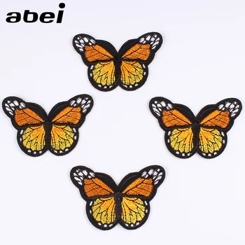 

10pcs/lot Embroidered Butterfly Patches Iron On Sew On Cartoon Animal Stickers for Clothing Garments Accessories badge