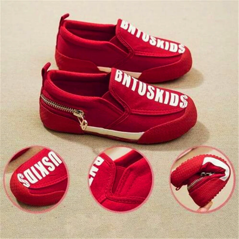 

Size 24-37 Top Quality Kids Canvas Shoes for girls Children shoes boys Fashion 2018 Spring Children sneakers Black/Blue/Red