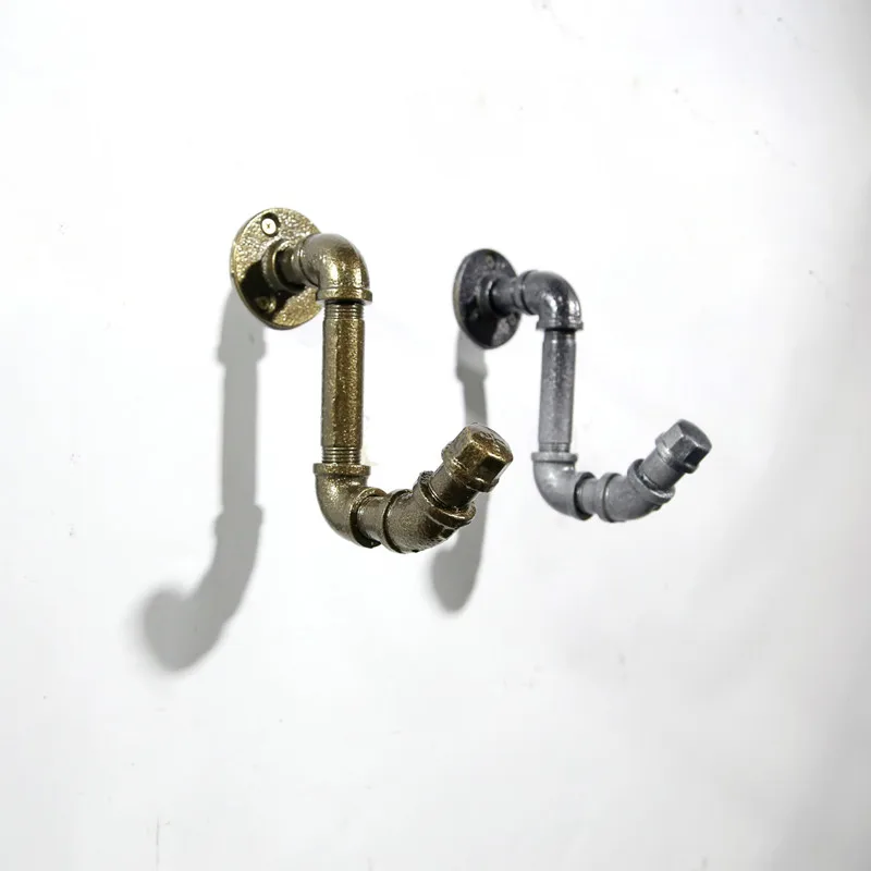 

Americn Industrial Retro Style Pipe Wall Hooks for Hanging Clothes Rack Clothing Store Shelf Coat Rack Hat Rack 3pcs/lot