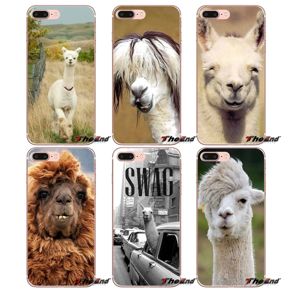 For Samsung Galaxy J1 J2 J3 J5 J7 A3 A5 A7 2015 2016 2017 J330 J530 J730 Transparent Soft Shell Covers Funny Llama Alpacas | Мобильные