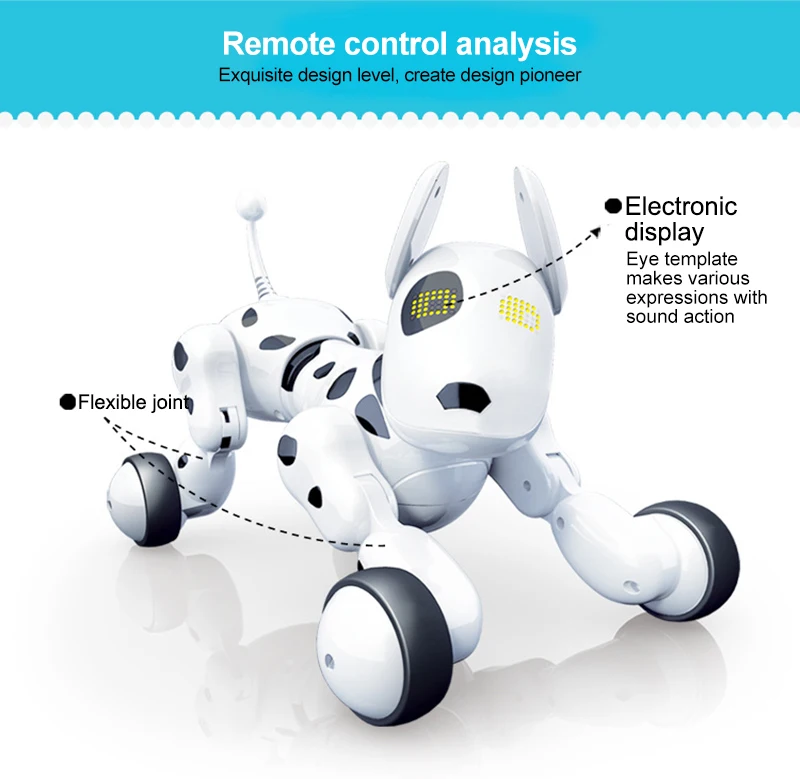 Animal de Estimação Inteligente sem Fio Cães de Estimação Presente para o Aniversário Controle Remoto Robô Eletrônico Inteligente Cachorro Brinquedo 2.4g rc Falando Crianças Cão 22 Cheap Animais eletrônicos