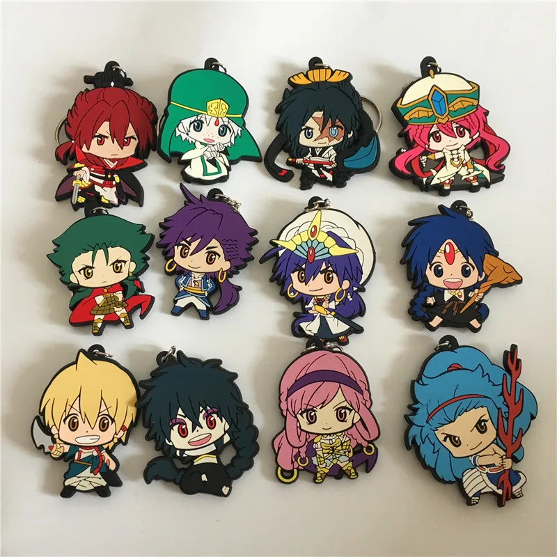 

MAGI Adventure of sinbad PVC key chain Aladdin Jafar funny novelty pendant Keyring man girl keychain Jewelry Llaveros gift kids