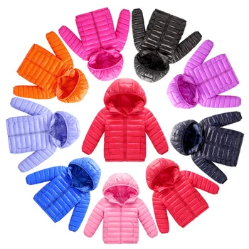

2018 New Fashion children jacket Outerwear Boy and Girl autumn Warm Down Hooded Coat teenage parka kids winter jacket