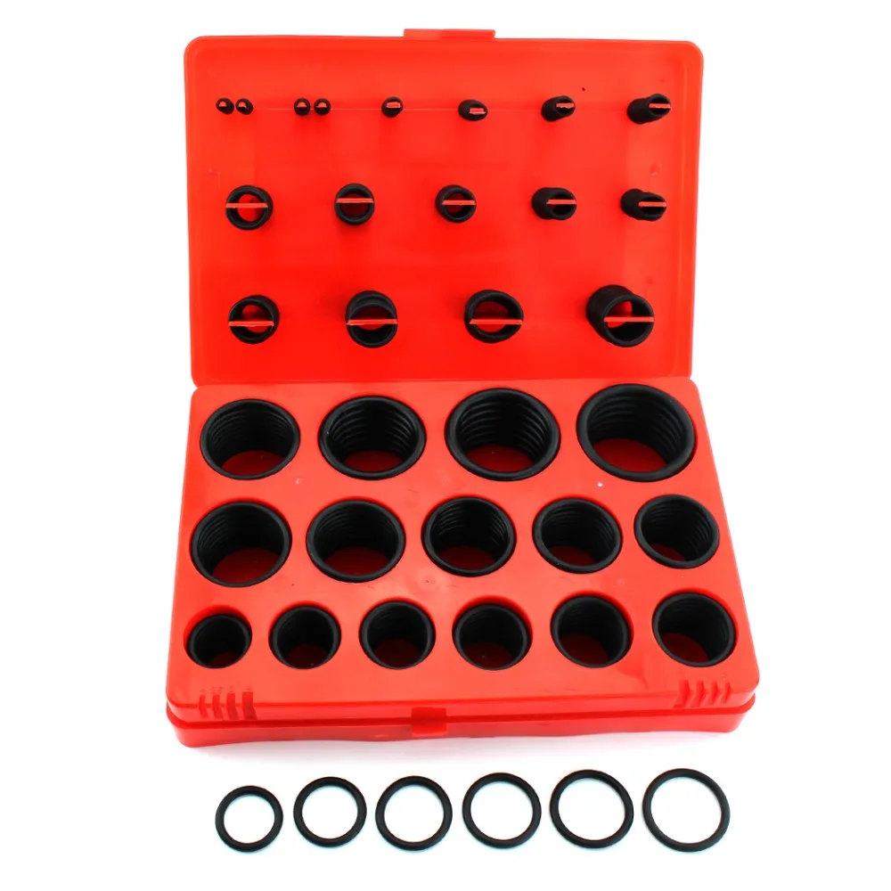 

Durable Natural Buna Rubber (NBR) O-Ring Assortment Replacement Sealing Kits Metric Series 30 Sizes Black 70 Shore 382pcs/set