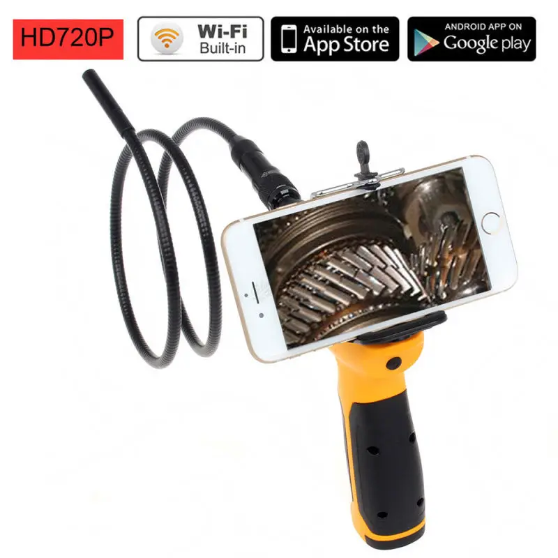 

720P HD Wifi 9mm Endoscope Borescope Snake Camera Car Inspection Tool Drain Cam Free Shipping