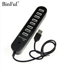 BinFul 8 портов USB 2,0 концентратор USB порт мини портативный OTG концентратор USB Высокоскоростной разветвитель для Macbook Air ноутбук ПК планшет usb-хаб