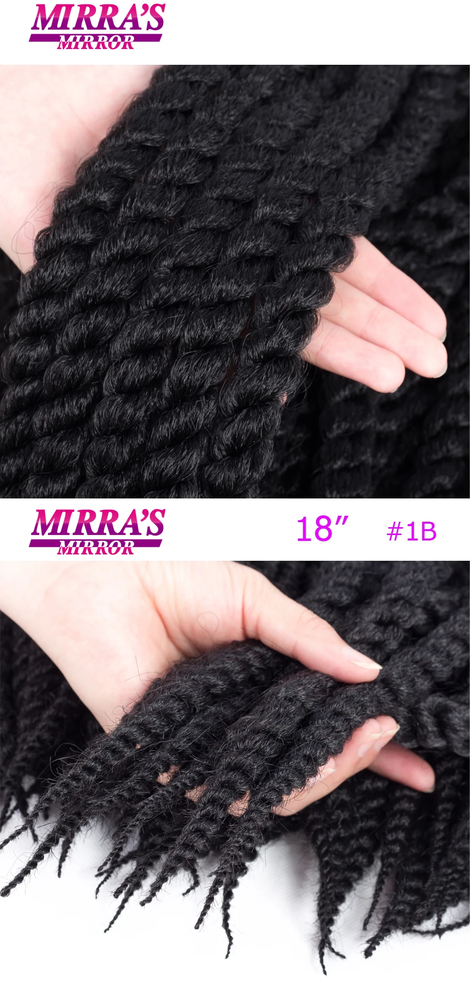 Mirra espelho 6 pçs torção cabelo 12