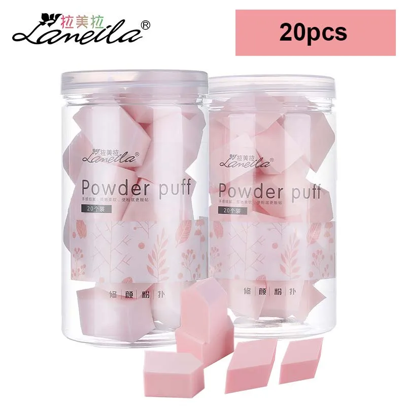 20 шт./упак. Lameila макияж губка для лица очищающий уход инструменты больше в воде влажный сухой использовать в форме ромба пудра для лица слоеный LM049