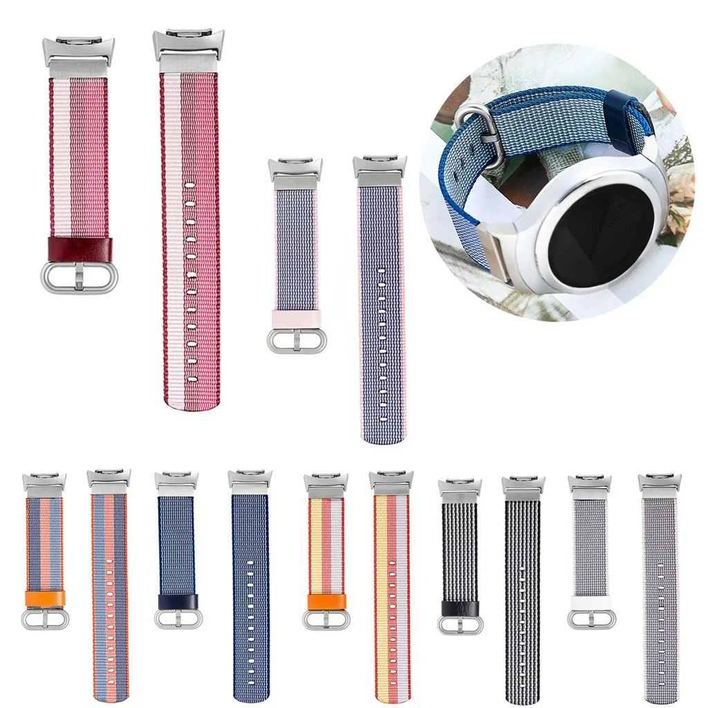 

SmartWatch Smart Watch Strap Smartband mi band Nylon Weave Band Wrist Strap Woven Bracelet Straps Band For Samsung S2 Sport/R730