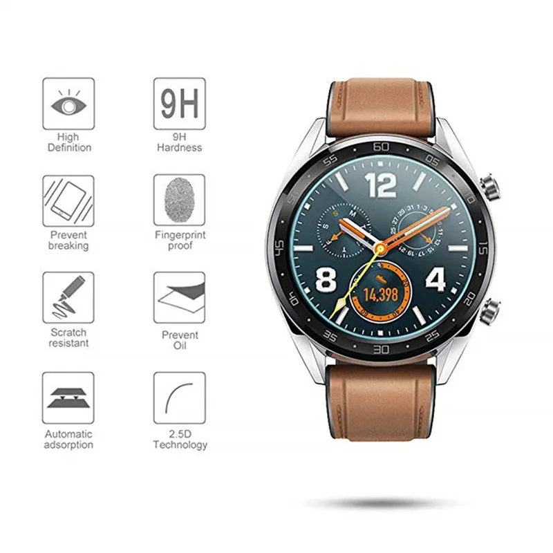 2 шт. закаленное стекло для Huawei Watch GT 46 мм 42 защитная пленка защита от