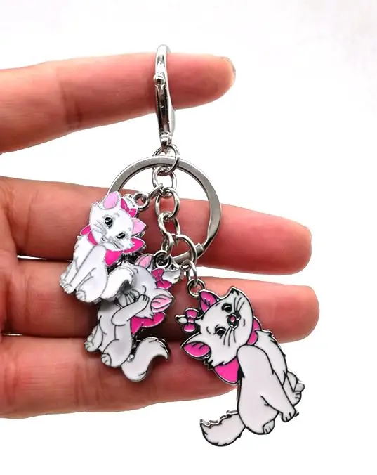 

New 1 pcs cartoon marie cat Key Chain Cartoon Keychain DIY Key Ring gift R13