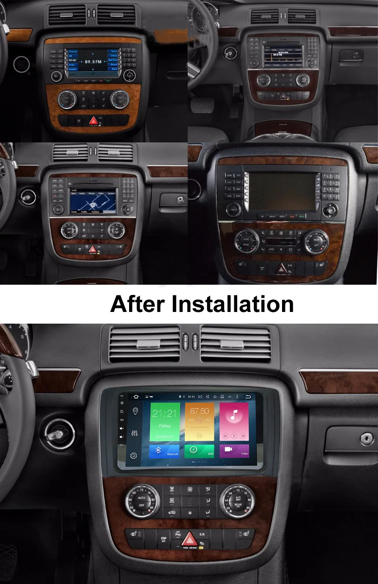 Flash Deal COIKA 9" 2+16G RAM Android 9.0 Car Auto Radio GPS Navi For Mercedes-Benz W251 280 R350 R500 R300 R320 R63 Multimedia WIFI BT OBD 1