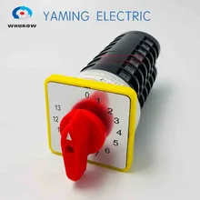 0-13 position posiciones 7 phases 16A changeover rotary main cam rotary switch control motor silver contact LW5-16/7 0-13 position posiciones 7 phases 16A changeover rotary main cam rotary switch control motor silver contact LW5-16/7