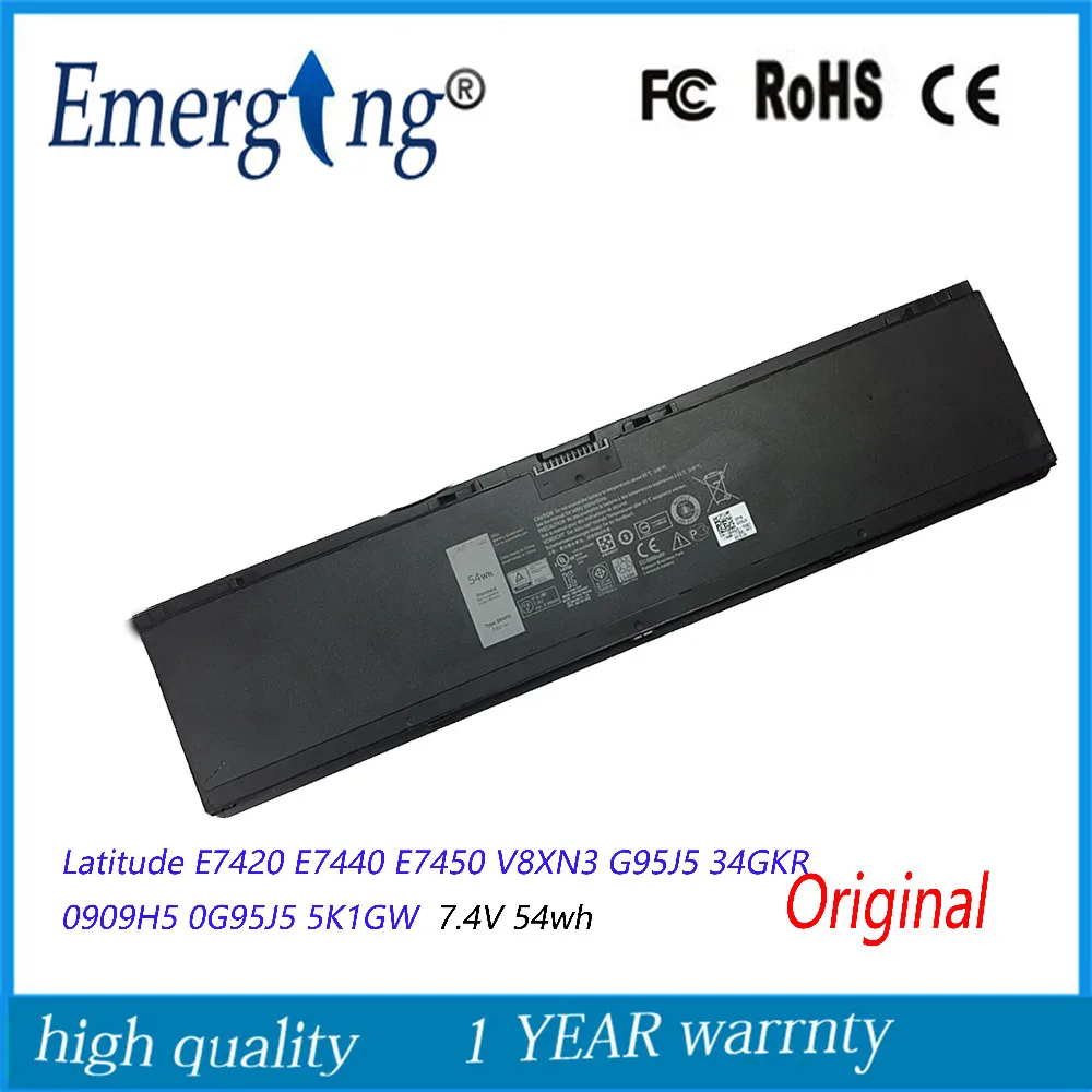 7.4V 54WH New Original Laptop Battery for Dell Latitude E7420 E7440 E7450 V8XN3 G95J5 34GKR 0909H5 0G95J5 5K1GW 7.4V 54WH New Original Laptop Battery for Dell Latitude E7420 E7440 E7450 V8XN3 G95J5 34GKR 0909H5 0G95J5 5K1GW