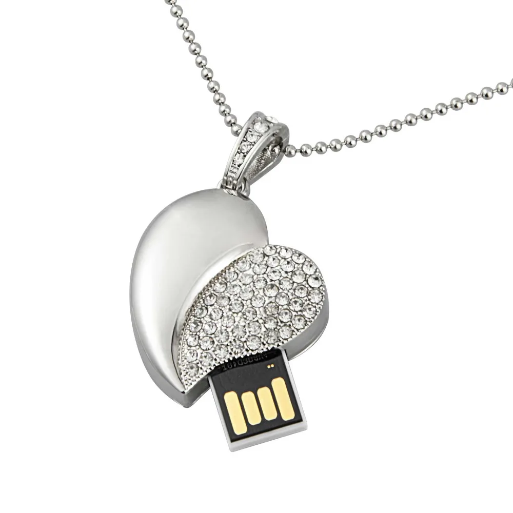 J boxing Crystal Heart 64GB USB Flash 32GB Pendrive 8GB 16GB Stick Memory для компьютера ноутбука Mac Tablet Disk|USB