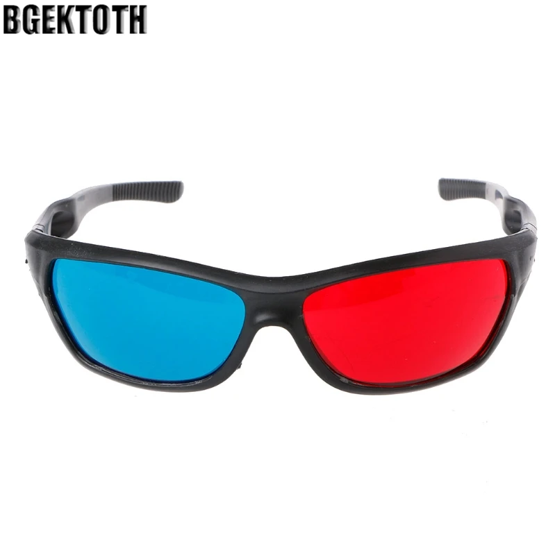 Universal White Frame Red Blue Anaglyph 3D Glasses For Movie Game DVD Video TV #1