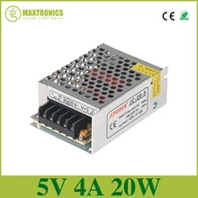 Лучшее качество 5V 4A 20 Вт драйвер импульсного источника питания для Светодиодные ленты AC 110-240V Вход переменного тока в постоянный 5V