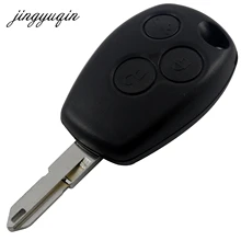 jingyuqin Remote Key Shell Case Cover 3 Button for Renault Duster Logan Fluence Clio Vivaro Master