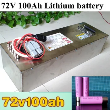 

waterproof li ion 72v 100Ah Power lithium ion battery 100A BMS large capacity bike tricycle Forklift Motocycle AGV +10A charger