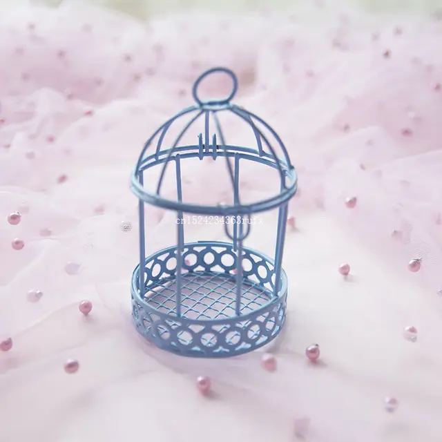 120pcs Bird Cage Wedding Candy Box European Creative Iron Romantic