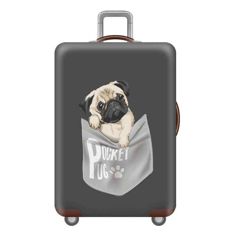 Эластичные Защитные чехлы для багажа с животным узором, Чехол для багажа, подходит для 18-32 дюймов, пылезащитный чехол для чемодана, аксессуары для путешествий - Цвет: C     Luggage cover