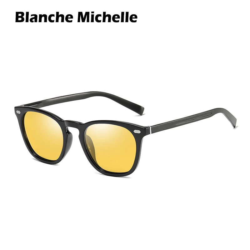 Blanche Michelle TR90 Chameleon Sunglasses Men Polarized UV400 Photochromic Sun Glasses Women Driving gafas de sol With Box