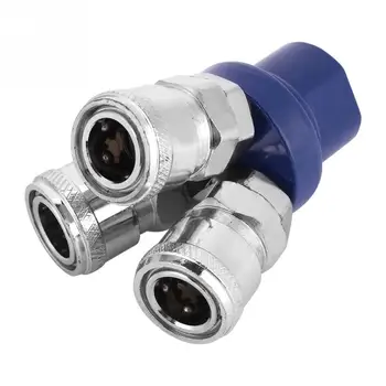 

12mm Quick Fittings Air Hose Pneumatic Connector 3 Way Female Socket Connector Quick Fittings 1/4" BSPT
