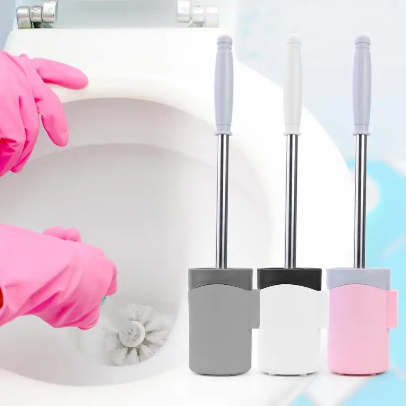 Настенные Длинные ручки средства для чистки туалетов щетка с базой ванная комната, туалет чистящие инструменты туалетные щетки с держателем экономии пространства