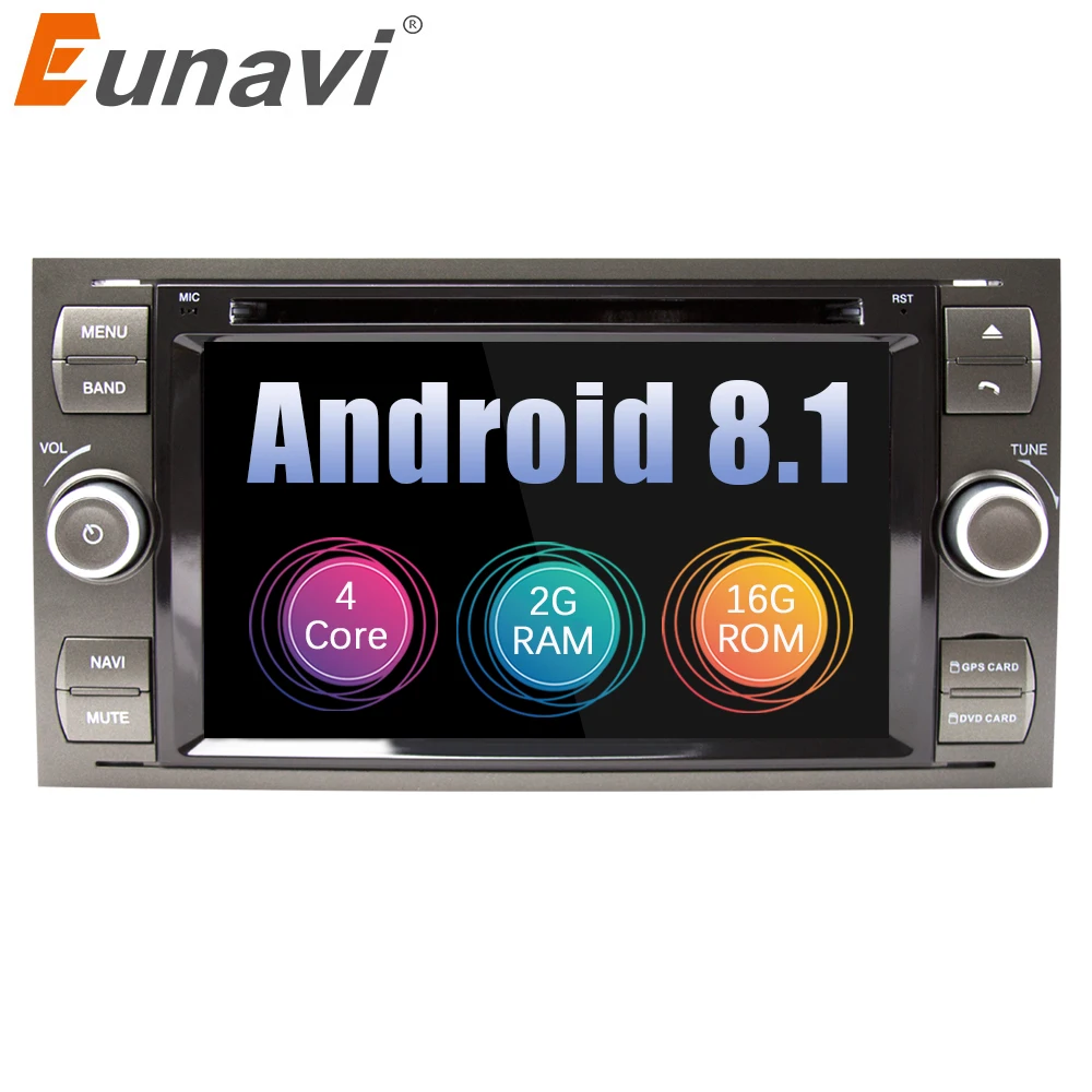 

Eunavi Android 8.1 Quad core RAM 2G Car DVD GPS Radio stereo For Ford Mondeo S-max Focus C-MAX Galaxy Fiesta Form Fusion PC