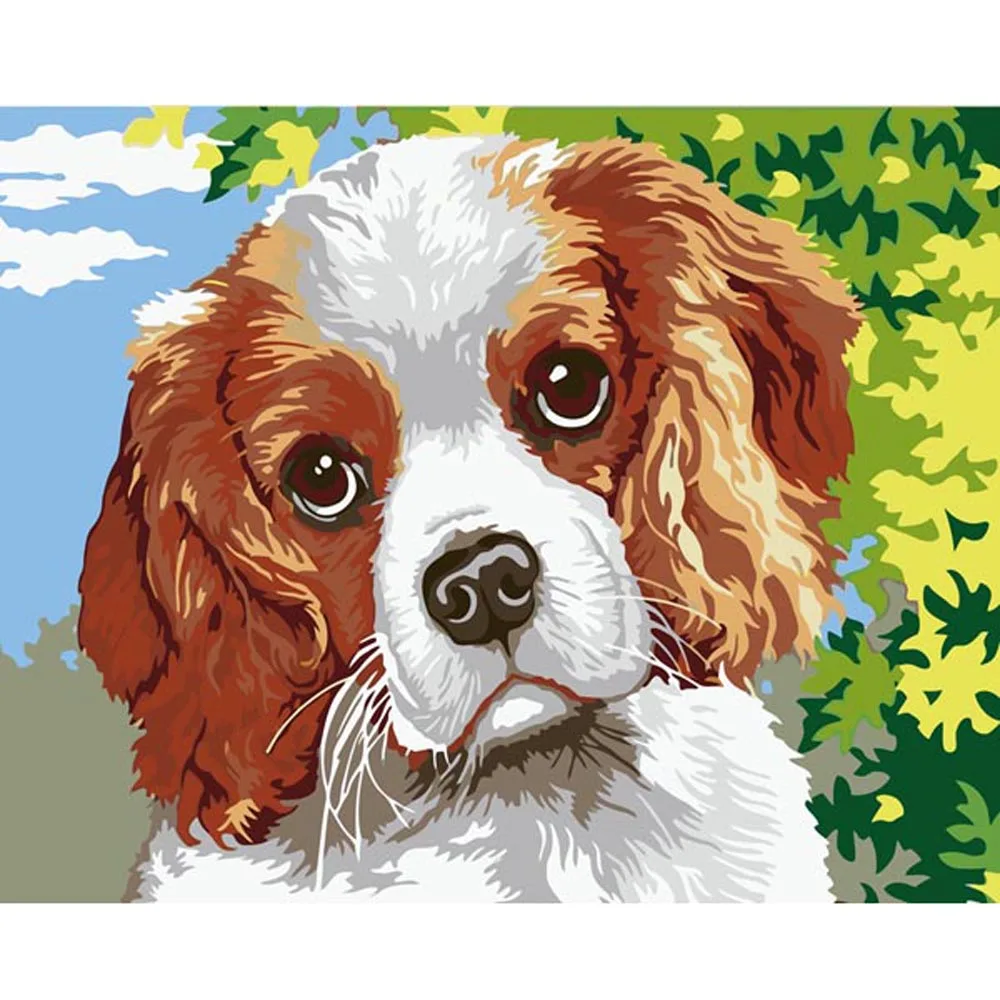 Cute Dog Picture DIY Painting By Numbers Animals Acrylic Wall Art Calligraphy Cute Dog Picture DIY Painting By Numbers Animals Acrylic Wall Art Calligraphy