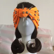 Custom Made Woman Punk Rivet Headbands Girl Night Club Fashion Spike Hair Band Female Stud Bandanas Hair Accessory Hand Made