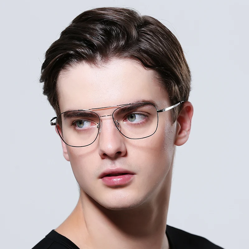 

FENCHI glasses frame for men designer myopia glasses optical anti blue clean lens matal top bar full frame business student