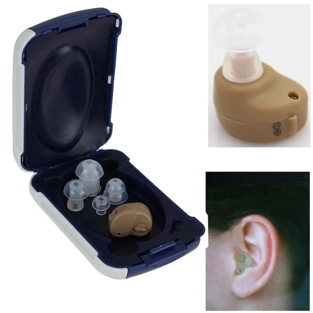 

Portable Audiphones Mini Hearing Aids Adjustable Tone Small In The Ear Invisible Best Sound Amplifier Beauty Care Tools Kit