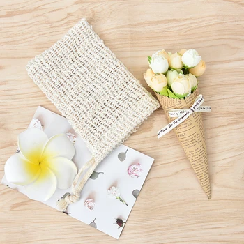 

1PC 2018 New 1PC Saver Pouches Bath Soap Mesh Bag Durablel Natural Sisal Shower Soap Bag