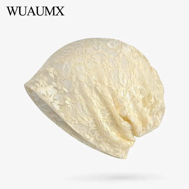 Wuaumx/женские шапки бини на весну и лето фиолетовые многофункциональные тюрбан