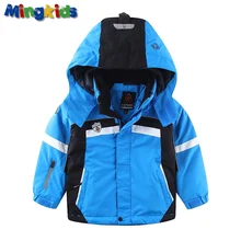 Mingkids осень весна демисезонная куртка для мальчиков куртка и лыжная куртка Дети Верхняя Одежда Водонепроницаемый Ветрозащитный бренд финляндия