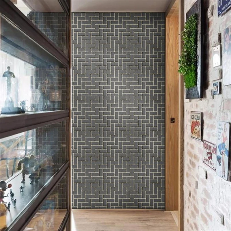 Removable  Natural Brick Self-adhesive Wallpaper DIY Wall Sticker Panels Decal Waterproof Room Decorations New hot sale C0306   06