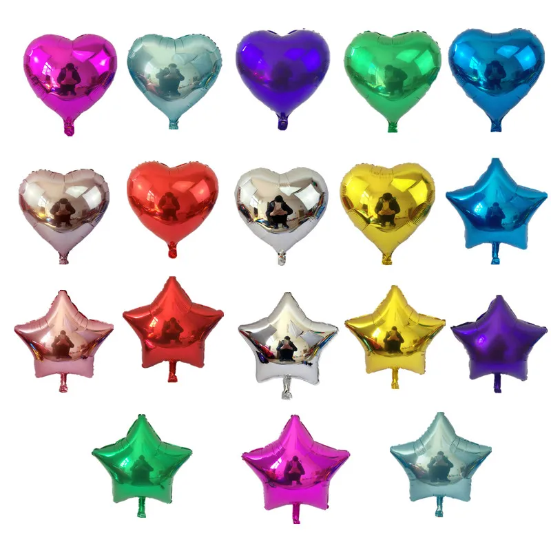 

1pc 18inch heart and Star Balloons Inflatable Helium Balloon Valentine's Day Wedding Birthday Party new year Decor air ballon