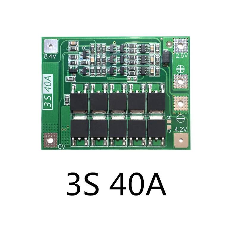 3 S 40A расширенная версия 11.1 В 12.6 18650 литиевая батарея охраны доска для буровых