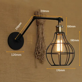 

Simple retro wall lamp LED lamp European style LOFT E27 Edison modern wall lamps led lustre Wall lights