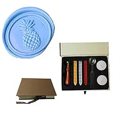 Mdlg Винтаж ананас пользовательские изображение логотипа свадебные приглашения Воск уплотнительное штамп Щупы для мангала ложка подарочная коробка комплект